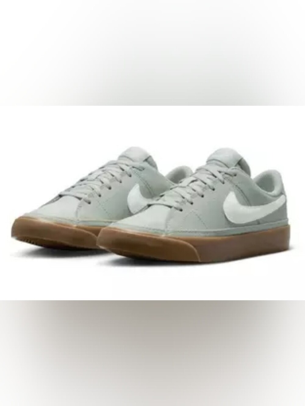 Nike Court Legacy "Light Silver/Gum Dark Brown/White"